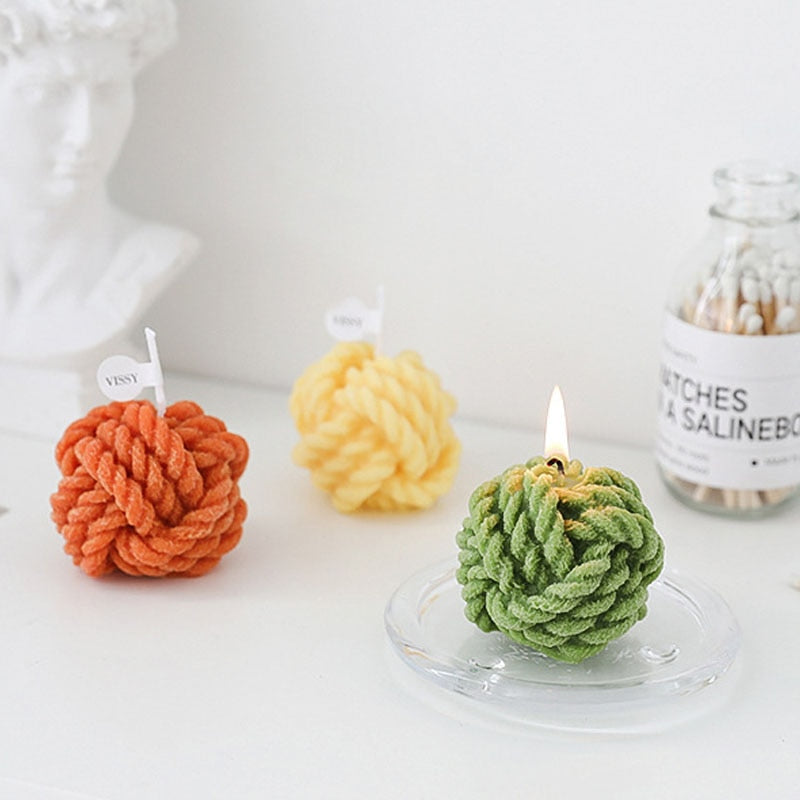 Wool Ball Candle