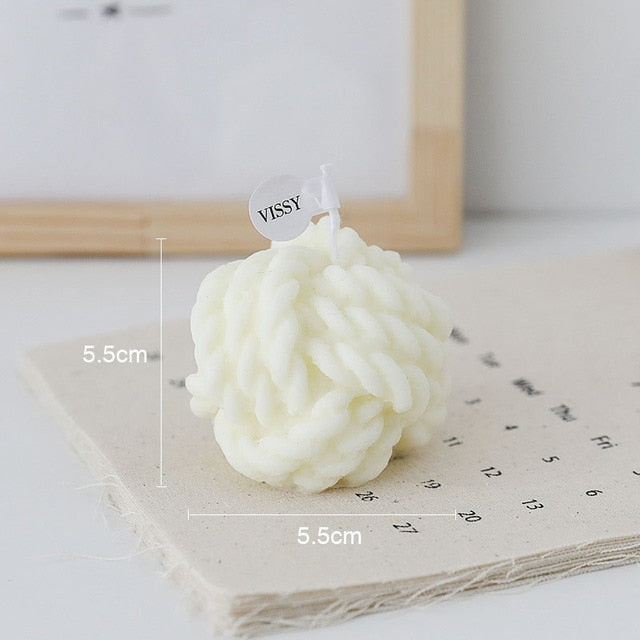 Wool Ball Candle