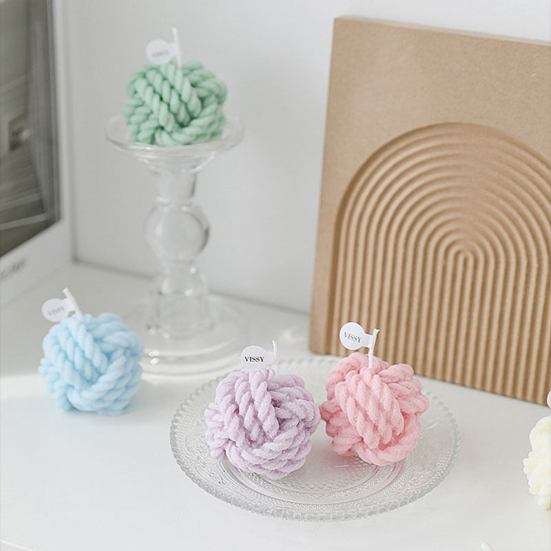 Wool Ball Candle