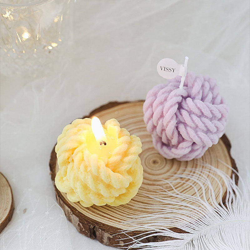 Wool Ball Candle