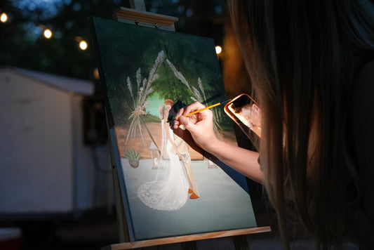 Indianapolis Artist Painting Wedding Live
