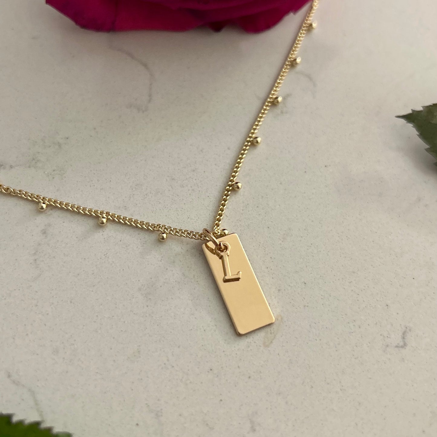 Monogram Gold Necklace